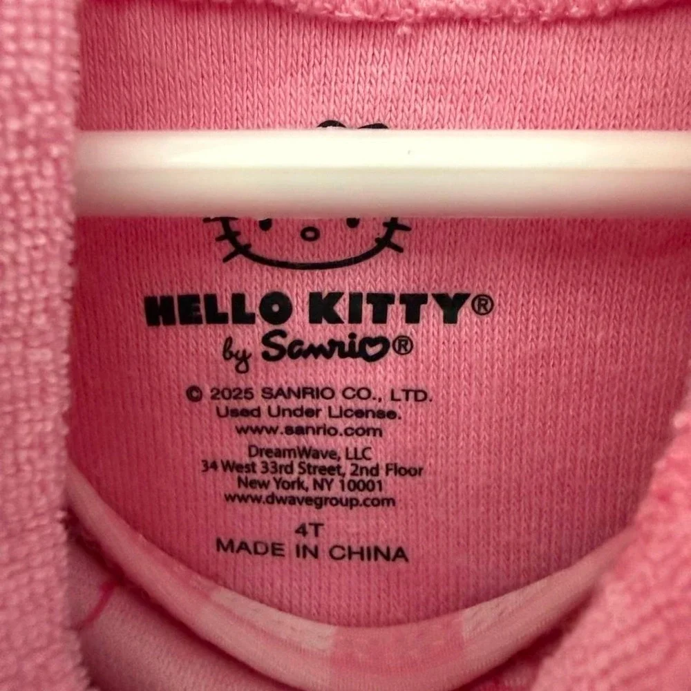 Girl's Size 4T- 3 Piece Hello Kitty By Sanrio. 2 Piece Swimsuit with coverup